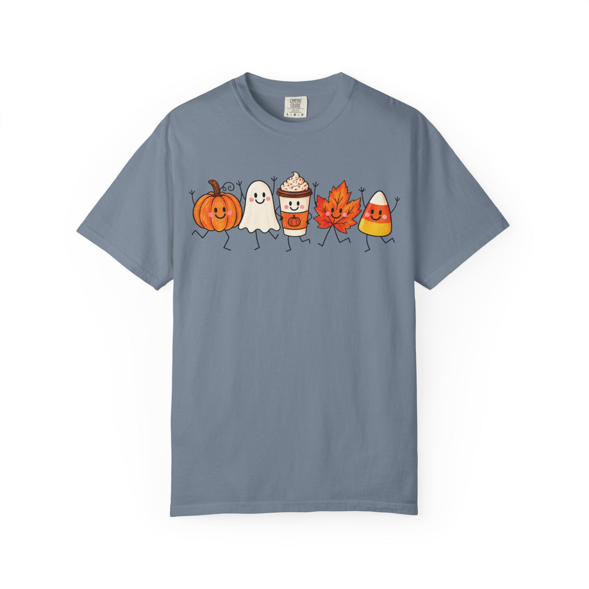 Cute Halloween Friends T-shirt | Pumpkin Ghost Latte Leaf Candy Corn