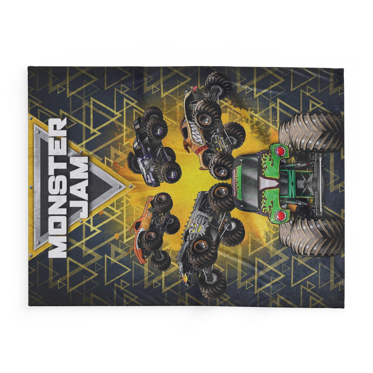 Monster Jam Trucks Arctic Fleece Blanket | Monster Truck Throw