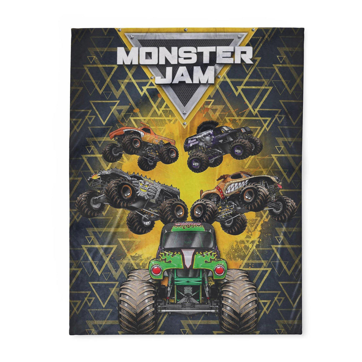 Monster Jam Trucks Arctic Fleece Blanket | Monster Truck Throw