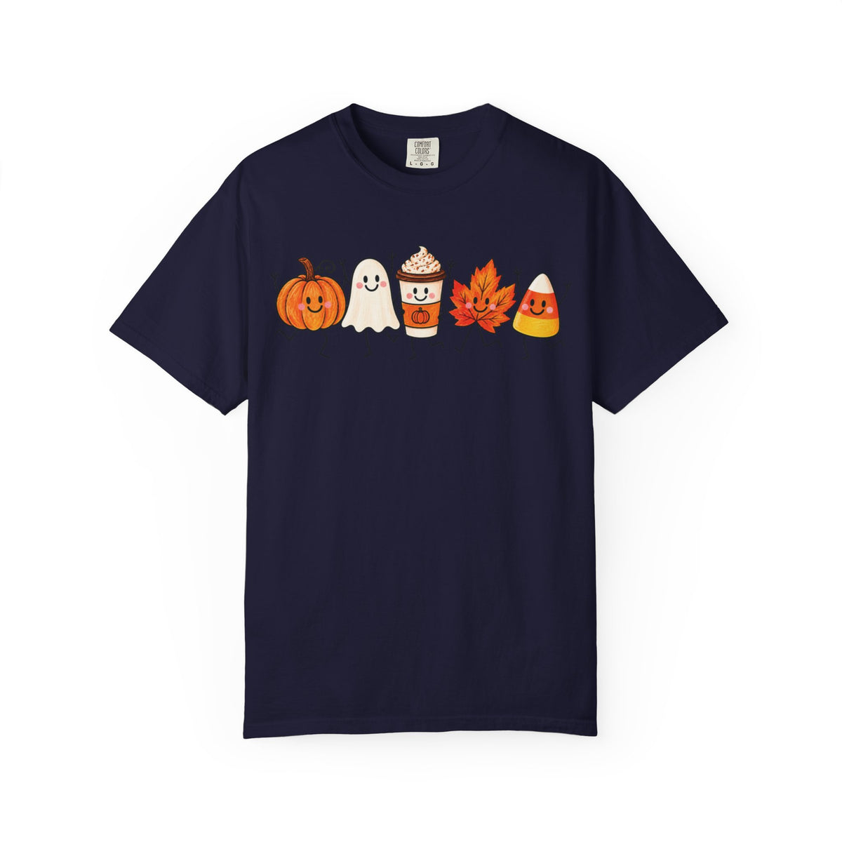 Cute Halloween Friends T-shirt | Pumpkin Ghost Latte Leaf Candy Corn