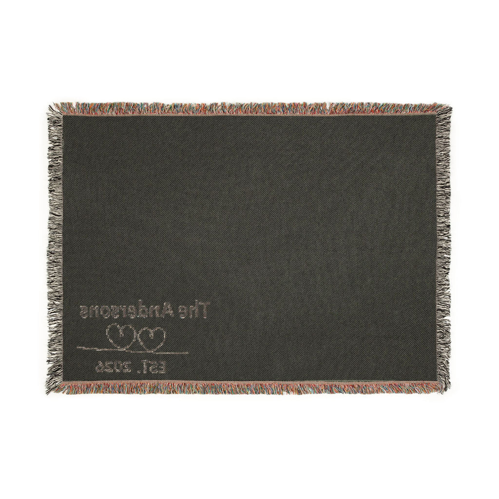Personalized Name Woven Blanket | Custom Family Name Date