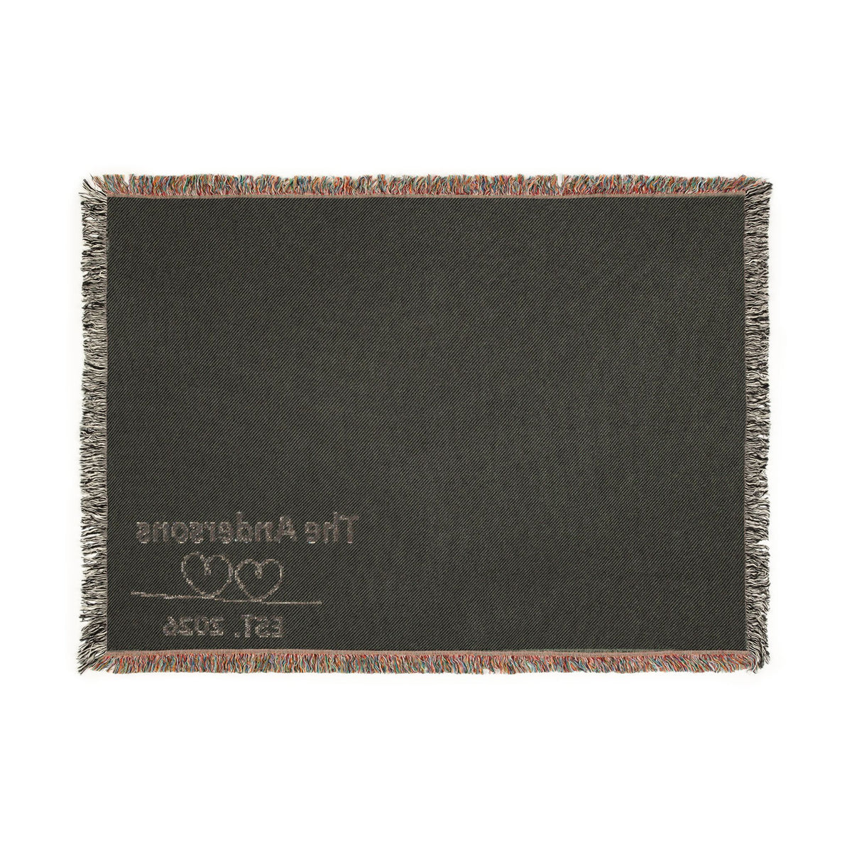Personalized Name Woven Blanket | Custom Family Name Date
