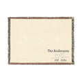 Personalized Name Woven Blanket | Custom Family Name Date