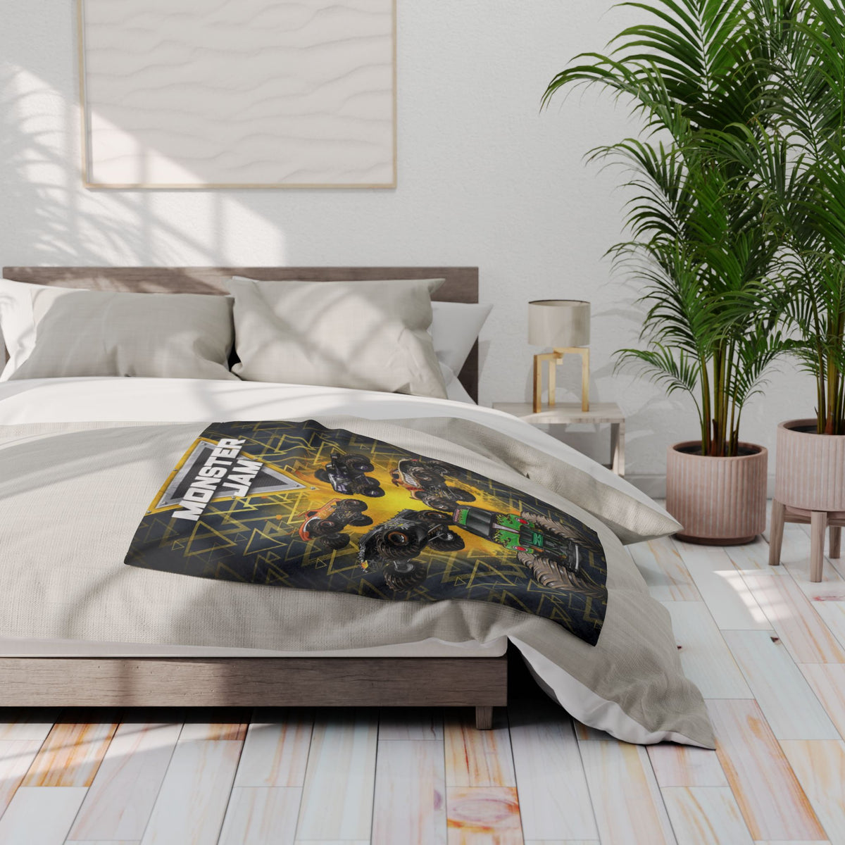 Monster Jam Trucks Arctic Fleece Blanket | Monster Truck Throw