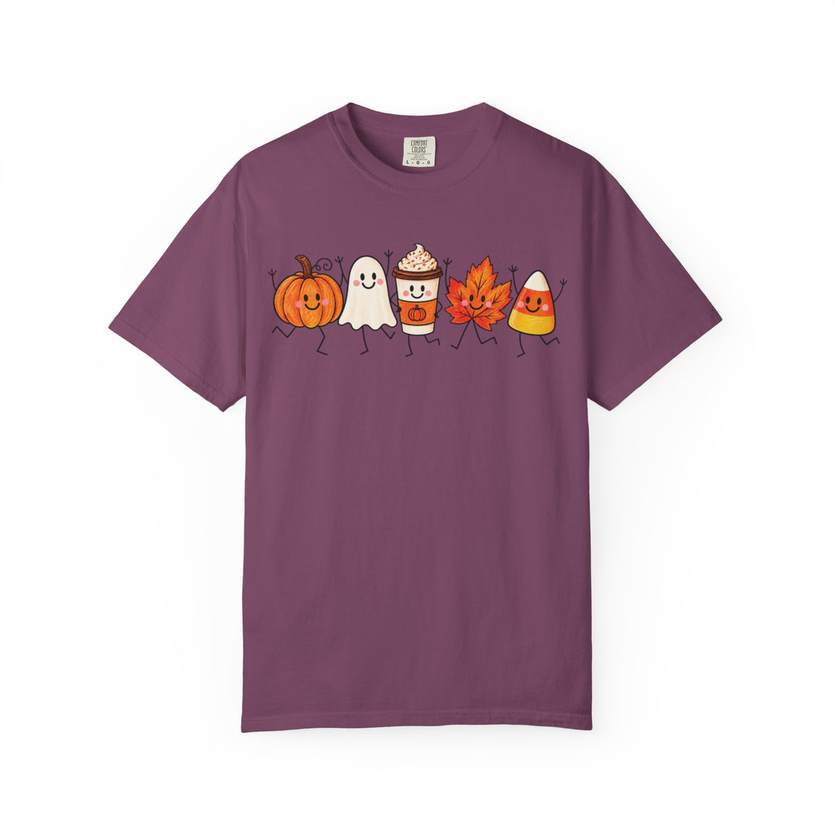Cute Halloween Friends T-shirt | Pumpkin Ghost Latte Leaf Candy Corn