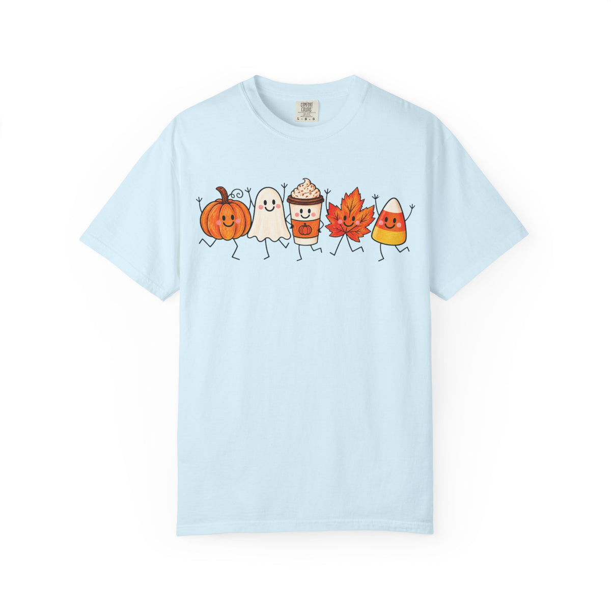 Cute Halloween Friends T-shirt | Pumpkin Ghost Latte Leaf Candy Corn