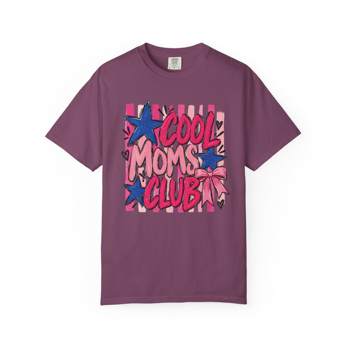 Cool Moms Club T-Shirt | Retro Stars Pop Art Design